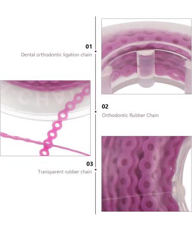 Faruta Colorful Orthodontic Elastic Chain - Violet Tooth Power Chains & Rubber Coil for Braces - Buy Online on GoSupps.com