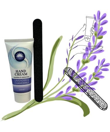 Hand Care Pack Bundle with Elysium Lavender and Chamomile Hand Cream (100ml) Langley Green Nail File/Emery Board - Buy Online on GoSupps.com