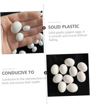 Housoutil 12pcs Bird Supply Festival Eggs Minieggs Portable Simulated Egg Xuan Feng Plastic White Parrot 1.9x1.6cm White - Buy Online on GoSupps.com