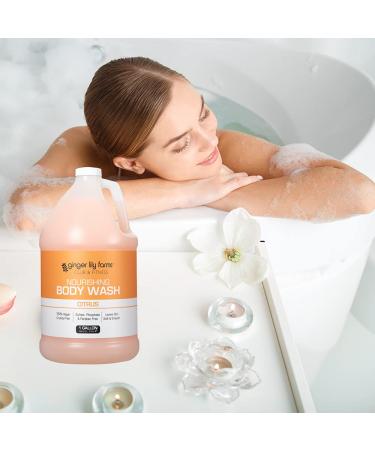 Ginger Lily Farms Club & Fitness Nourishing Body Wash - Citrus Scent - 1 Gallon Refill | Vegan & Cruelty-Free Bath Gel for Men and Women - 128 Fl Oz - Buy Online on GoSupps.com
