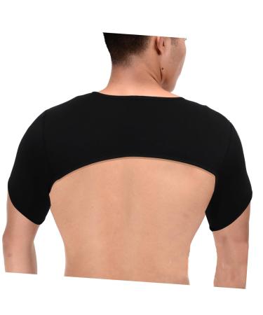 NOLITOY Double Shoulder Brace for Weight Lifting | Supportive Shoulder Strap & Compression Sleeve for Women | Sports Shoulder Pads | Black - Buy Online on GoSupps.com