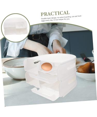 Healeved Box Egg Carton Container with Lid Easter Egg Holder Reusable Egg Holder To Rotate Refrigerator Shelf - Buy Online on GoSupps.com