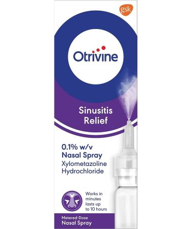 Otrivine Congestion Relief Nasal Spray Adult Measured Dose Sinusitis 10 ml Sinusitis Relief