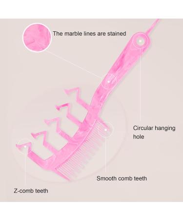 Peigne dents larges en forme de Z pour d m ler les cheveux boucl s d m lant les cheveux fendu taquinerie peigne dents larges bleu - Buy Online on GoSupps.com