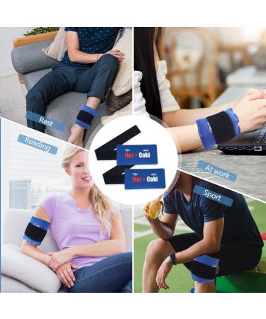 Hilph Reusable Gel Cold & Hot Packs 2 Pack - Adjustable Flexible Ice Pack for Pain Relief - Ideal for Knee, Head, Arms, and Ankle - Helps with Sprains, Swelling, Bruises - Buy Online on GoSupps.com
