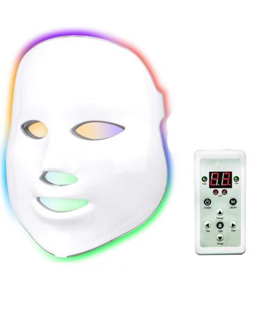 longziming Led Light Therapy Photon Mask 7 Colors Light Therapy Skin Care Device Facial Skin Care Face Mask for Anti-Aging Tightening Skin for All Skin Types at Home