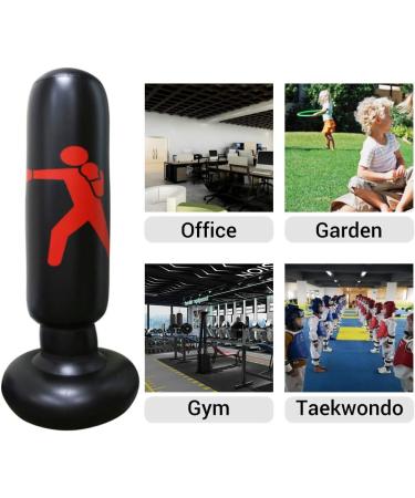 Inflatable Boxing Punching Bag for Kids/Adults - Vertical Boxing Column Tumbler Sandbags Practice Karate Training - Includes Boxing Gloves (63) - Buy Online on GoSupps.com