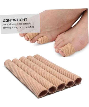 Gel Finger Toe Covers - 2pcs Elastic Wrap Bandages for Thumbs & Toes - Thumb Protector Sleeves - Ribbed Flesh Color Tubes - Buy Online on GoSupps.com