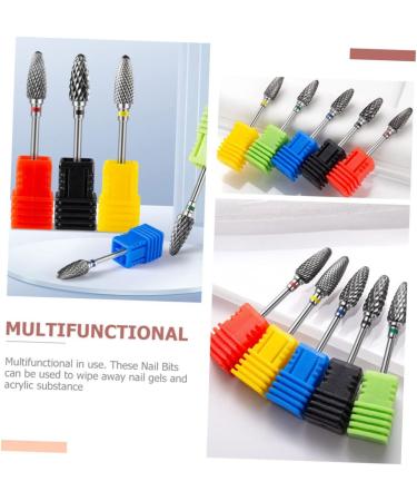 FRCOLOR Nail Polisher Manicure Sanding Tools Nail Art Tools Nail Bits Cuticle Drill for Nails Polishing Heads for Manicure Nail Polish Tungsten Steel Alloy Polishing Drilling 7x1.3.cm As shown 2 - Buy Online on GoSupps.com