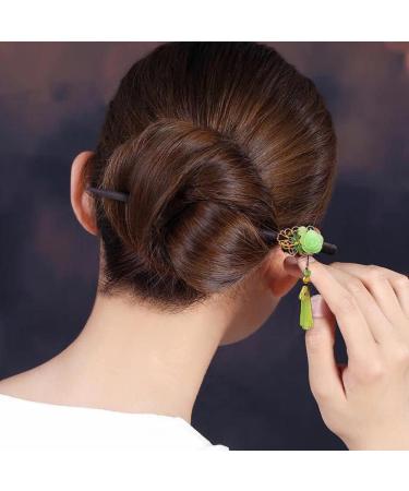 Blue Chinese Japanese Hair Stick Retro Wooden Hairpin Flower Hair Chopsticks Vintage Tassel Hair Stick Wedding Party Hair Stick Hanfu Hairpins Hair Styling Pins Hair Accessories - Buy Online on GoSupps.com