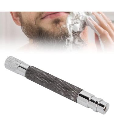 Old Style Razor Handle - Non-Slip Reusable Metal Razor for Travel (Black) | Premium Quality Shaving Tool - Buy Online on GoSupps.com