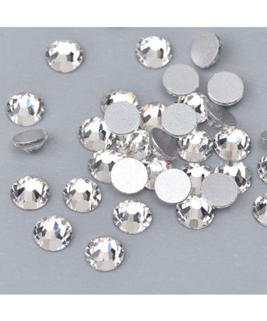 HCBLUE 288pc Clear Crystal Flat Back Rhinestones for Nail Art & Crafts - 6mm Round Glass Gems | Non-Hotfix SS30 (6mm) - Buy Online on GoSupps.com