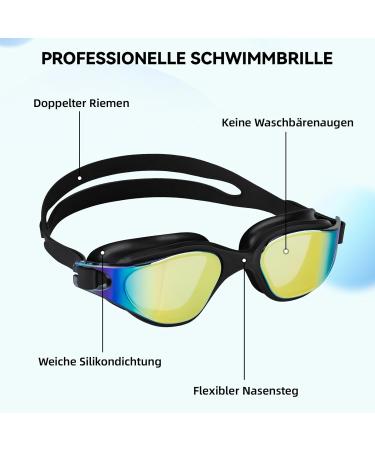 Buy Siproch Swimming Goggles for Men & Women | Anti-Fog UV Protection Adjustable Comfort | Professional Adult & Youth Swim Goggles - Black - Buy Online on GoSupps.com