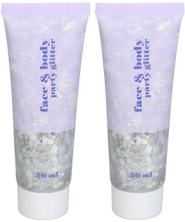 Buy Sequin Body Glitter Gel 50ml - Holographic Silver Face & Body Glitter for Festivals - International Shipping Available - Buy Online on GoSupps.com