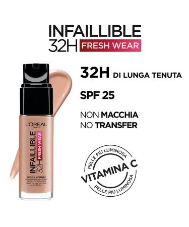 L'Or al Paris Infaillible 32h Fresh Wear Foundation - Waterproof Long-Lasting Makeup with SPF 25 No. 60 Rose Ivory 30 ml - International Shipping Available - Buy Online on GoSupps.com