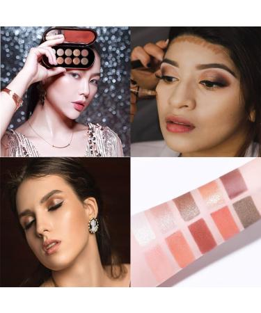 Gold Glitter Eyeshadow Palette - 10 Colors Shimmer Makeup Set | Long Lasting & Waterproof - Professional Nude Eyeshadow Palette - Buy Online on GoSupps.com