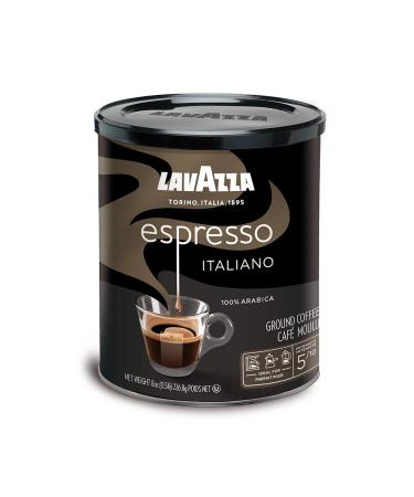 Authentic Lavazza Espresso Italiano Ground Coffee - 100% Arabica, Medium Roast, 8 oz Cans (Pack of 4) - Non-GMO, Rich-bodied Italian Blend - Buy Online on GoSupps.com