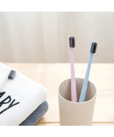 YAOSEN Eco-Friendly Wheat Straw Toothbrush - Bamboo Charcoal Soft Bristles (10-Pack) | Sustainable Oral Care - Buy Online on GoSupps.com
