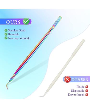 2-Piece Stainless Steel Eyelash Lift Perm Tool Set with Comb - Multi Color | Eyelash & Eyebrow Perming, Tinting, Curling Extensions Supplies - Buy Online on GoSupps.com