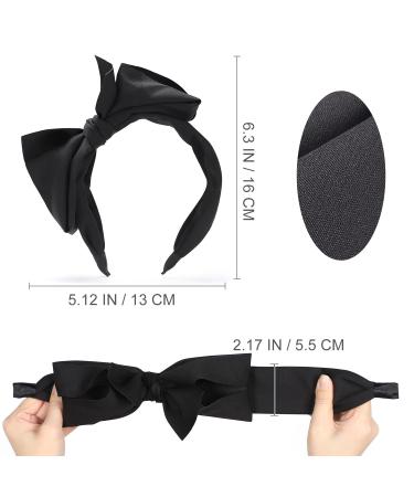 WantGor Women's Big Bow Headband in Black - Knotted Wide Turban Hair Hoop for Stylish Hair Accessories - Buy Online on GoSupps.com