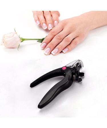 Adjustable Acrylic Nail Clipper Set - Stainless Steel Nail Trimmer & Tip Cutter for False Nail Art Manicure (Black) - Buy Online on GoSupps.com