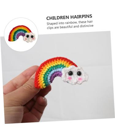 minkissy 2 Pairs Rainbow Barrettes Girl Rainbow Hair Clips Wool Felt Rainbow Charm Hair Pin Cartoon Hair Clips Rainbow Earring Ornaments Girls Hair Clips Hair Bow Yarn Child Decorate Wild - Buy Online on GoSupps.com