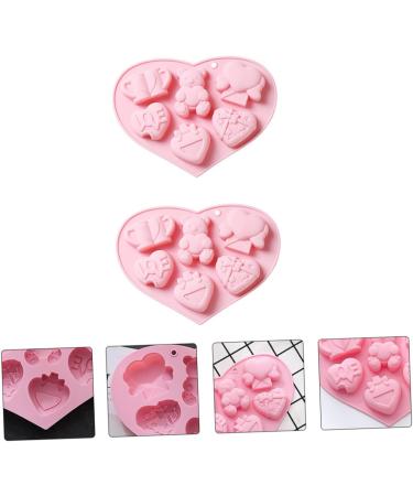 Alipis Chocolate DIY Mold 2pcs Cake Silicone Mold Silicone Molds Chocolate Cake Mold Baking Supply Donut Dog Biscuits 3D 20.7x15.2cm Pink - Buy Online on GoSupps.com