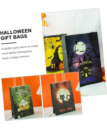 TOPBATHY 12pcs Halloween Paper Bag Trick or Treat Bag Cookie Decorating Gift Candy Pouch Cookie Ornament Packing Bag Halloween Bag Candy Bags Halloween Party Gift Bag Storage Bag Biscuit - Buy Online on GoSupps.com