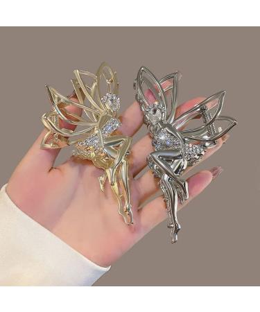 Gold Rhinestone Crab Hair Clip for Women - Elegant Hair Accessory for Thin/Thick Hair - 1Pcs - Buy Online on GoSupps.com