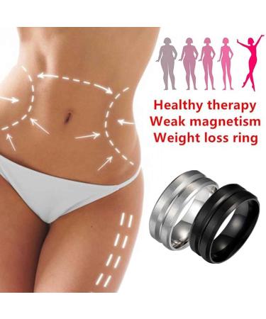Magnetic Field Therapy Rings for Detox & Weight Loss | Elegant Lymphatic Drainage Magnet Rings for Men & Women - 14 Silver - Buy Online on GoSupps.com