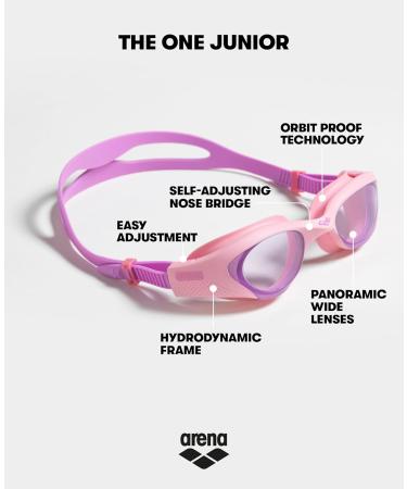 ARENA Children's Swimming Goggles - One Size Multicoloured Junior Goggles (Light Blue-Red-Blue) | Unisex Ideal for Kids | International Shipping Available - Buy Online on GoSupps.com