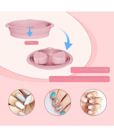 Bol Trempage pour Ongles | Bassin De Manucure Pour Les Mains Bol de Trempage en Silicone pour D capage de Ongles pour Femmes et Filles Maison Voyage Spa Salon Rose - Buy Online on GoSupps.com