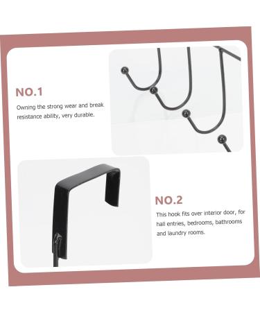 NAMOARLY 2pcs Door Hook Wall Mount Clothes Rack Door Coat Hanger Over Door Coat Hook Hat Rack Door Back - Buy Online on GoSupps.com