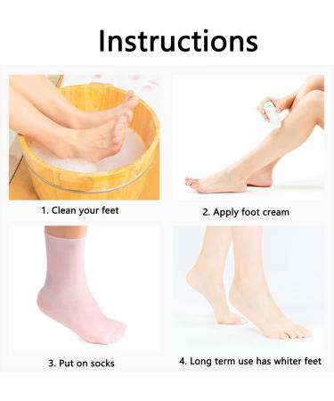 Silicone Socks Shock for Absorption Pressure Silicone Moisturizing Socks Prevent Cracking Silicone Gel Socks for Women and Men(L) - Buy Online on GoSupps.com