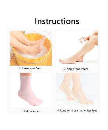 Buy Silicone Moisturizing Gel Socks with Essential Oils for Cracked Heels | Shock Absorbing Pressure Relief - International Shipping Available - Buy Online on GoSupps.com