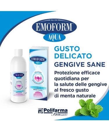 Emoform Aqua Mouthwash 300ml | Alcohol-Free for Healthy Gums | International Shipping Available - Buy Online on GoSupps.com