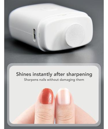 Electric Nail Clipper Corta U as Electrico Bebe 2 in 1 Electric Nail Clipper with Light Grinding Discs Type C Baby Nail Clippers Fast Charging Automatic Nail Cutter White - Buy Online on GoSupps.com