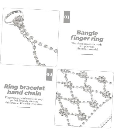 CALLARON Hand Rings ring hand chains the circle hand ring accessories rhinestones finger cots chained jewelry one chain Wedding dress Bracelet Ring finger jewelry Korean diamond ring - Buy Online on GoSupps.com