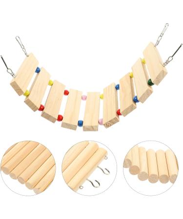 PATKAW Hamster Climbing Ladder Hamster Cage Bridge Ferret Cage Ladder Wood Chew Ladder Squirrel Climbing Ladder Guinea Pig Ramp Pet Toy Pet Cage Ladder Toy Widen Platform Climbing Wooden - Buy Online on GoSupps.com