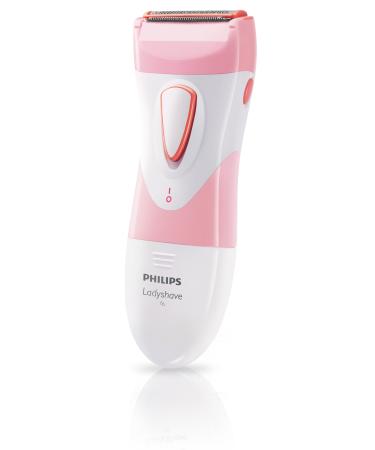 Philips Beauty SatinShave Essential Women's Wet & Dry Electric Shaver for Legs, Cordless, Pink and White, HP6306/50 Leg Shaver