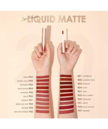 FOCALLURE Velvet Lip Lacquer - Lightweight Matte Liquid Lipstick for Long-Lasting Color | Soft Matte Lip Cream | Non-Stick Cup Lip Gloss P04 - Buy Online on GoSupps.com