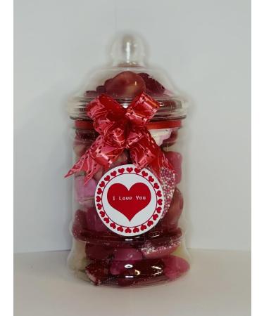 I Love You Valentines Day Filled Pick N Mix Sweet Victorian Jar Gift Present 380ml approx 300g
