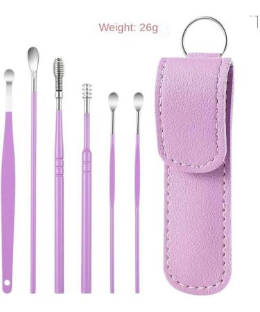 Ear Cleaning Artifact Stainless Steel Earpick Ear Cleaning Set Spring Spiral Ear Cleaning Tool Portable 6-Piece Set green 150*28mm - Buy Online on GoSupps.com