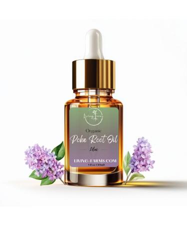 Organic Poke Root Castor Oil | Vegan Lymphatic Support | Cysts Boils Fibroids Swollen Lymph Nodes Breast & Joint | Natural Deep Tissue Massage | Made in The USA (1oz Lilac) Lilac 1 Fl Oz (Pack of 1)