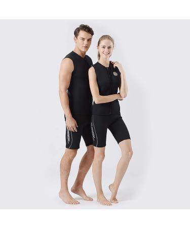 Dizokizo 3mm Thermal Neoprene Wetsuit Top - Unisex Sleeveless Diving Vest XL for Canoeing, Surfing, Kayaking - Sauna Swimsuit - Buy Online on GoSupps.com