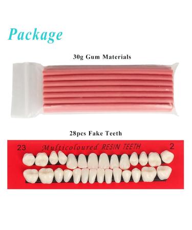 Dentures Fake Teeth DIY Kit Easy and Convenient DIY Fake Teeth Repair Missing Teeth or DIY Full Denture Kit Fake Teeth Top and Bottom Temporary Fake Teeth - Buy Online on GoSupps.com