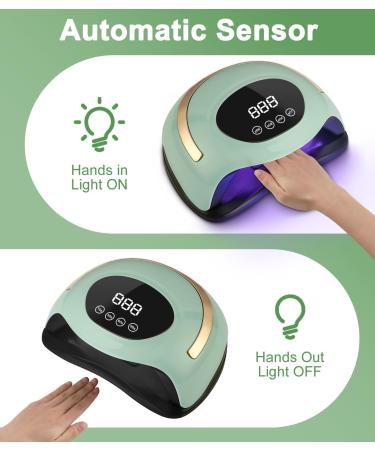Zawaer LED UV Nail Lamp - Professional Fast Dry Gel Nail Dryer with 4 Timers LCD Display & Car Sensor - Perfect for Home & Salon Manicures - Buy Online on GoSupps.com