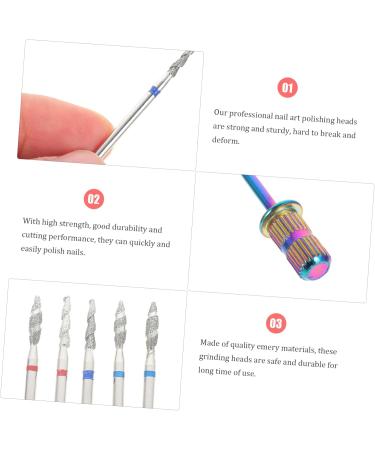 FRCOLOR Manicure File Bits Manicure Drill Bits 1 Set Nail Polisher Corundum Electrical Tools Boxed Carbide Nail Drill Bit Nail File Bits - Buy Online on GoSupps.com