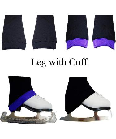 UniqGarb Figure Skating Practice Pants - Polar Fleece Thermal Black/Blue/Purple - Adult M (8-10) - Buy Online on GoSupps.com