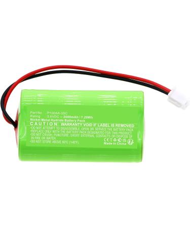 Synergy Digital Emergency Lighting Battery - Compatible with Schlumberger P100AA-3SC 3.6V 2000mAh Ni-MH Replacement for 11992-001 - Ultra High Capacity International Shipping Available - Buy Online on GoSupps.com